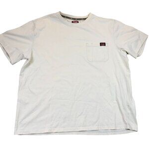 Wrangler Workwear Mens T-Shirt Size XL Short Sleeve Pocket Tee Beige Casual